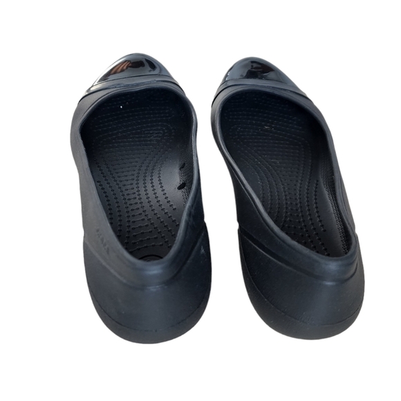 CROCS Womens Cap Toe Ballet Flats Black Comfort Slip On Lightweight Shoe Size 8. - Picture 5 of 8